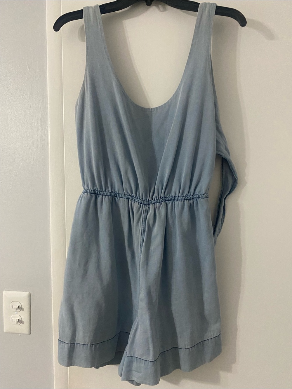 French Connection Light Blue Romper with Elastic Waist